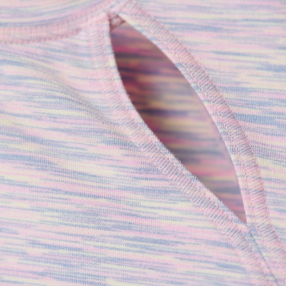 zuda Spacedye Knit Tank with Seaming Detail GRAY MULTI - Picture 4 of 5